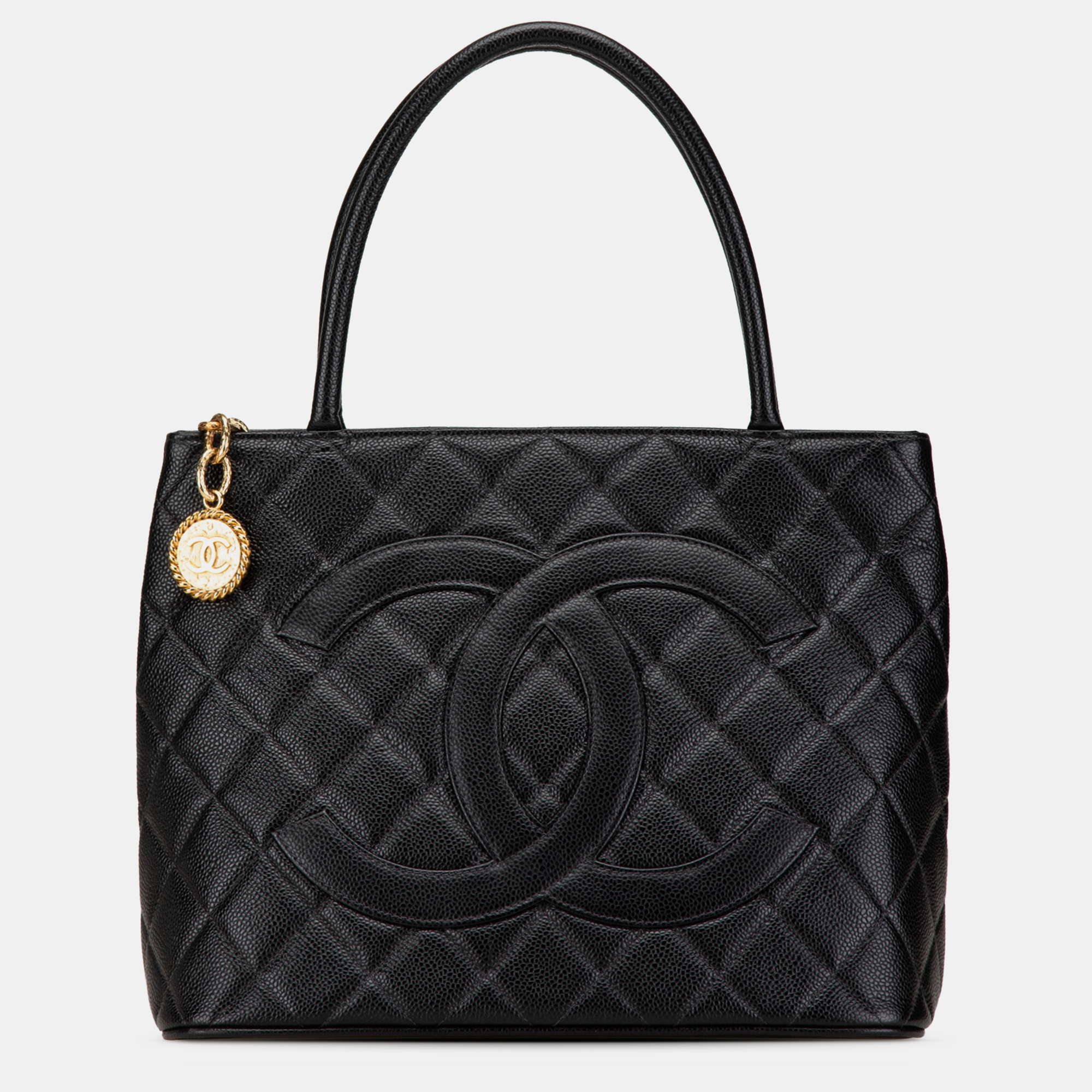 Chanel Black Caviar Medallion Tote