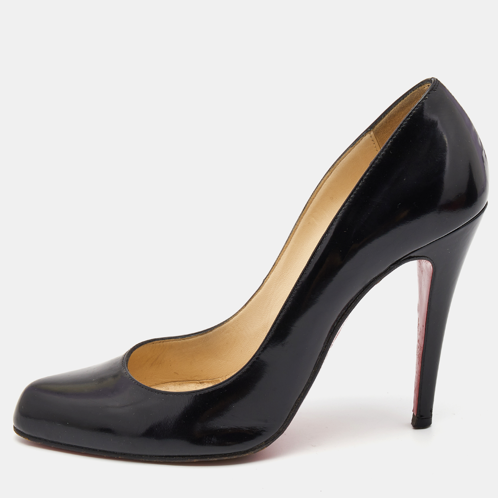 Christian Louboutin Black Leather Elisa Pumps Size 37.5