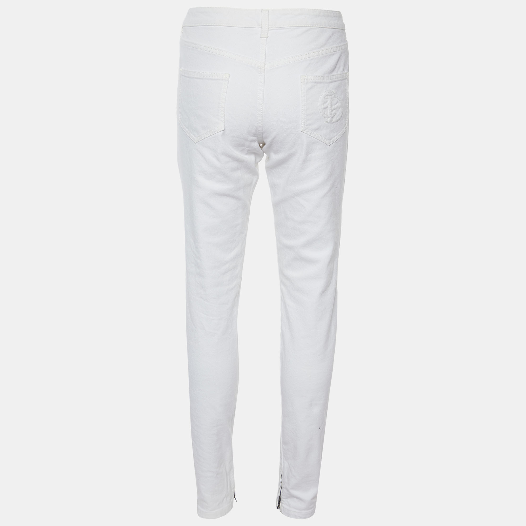  The Luxury Closet Dior White Denim Slim Fit Jeans M/Waist 32.5