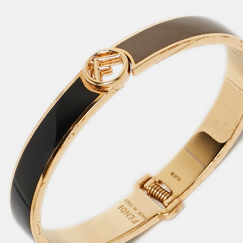 Jewelry  The Luxury Closet Fendi F is Fendi Bicolor Enamel Gold Tone Bracelet S