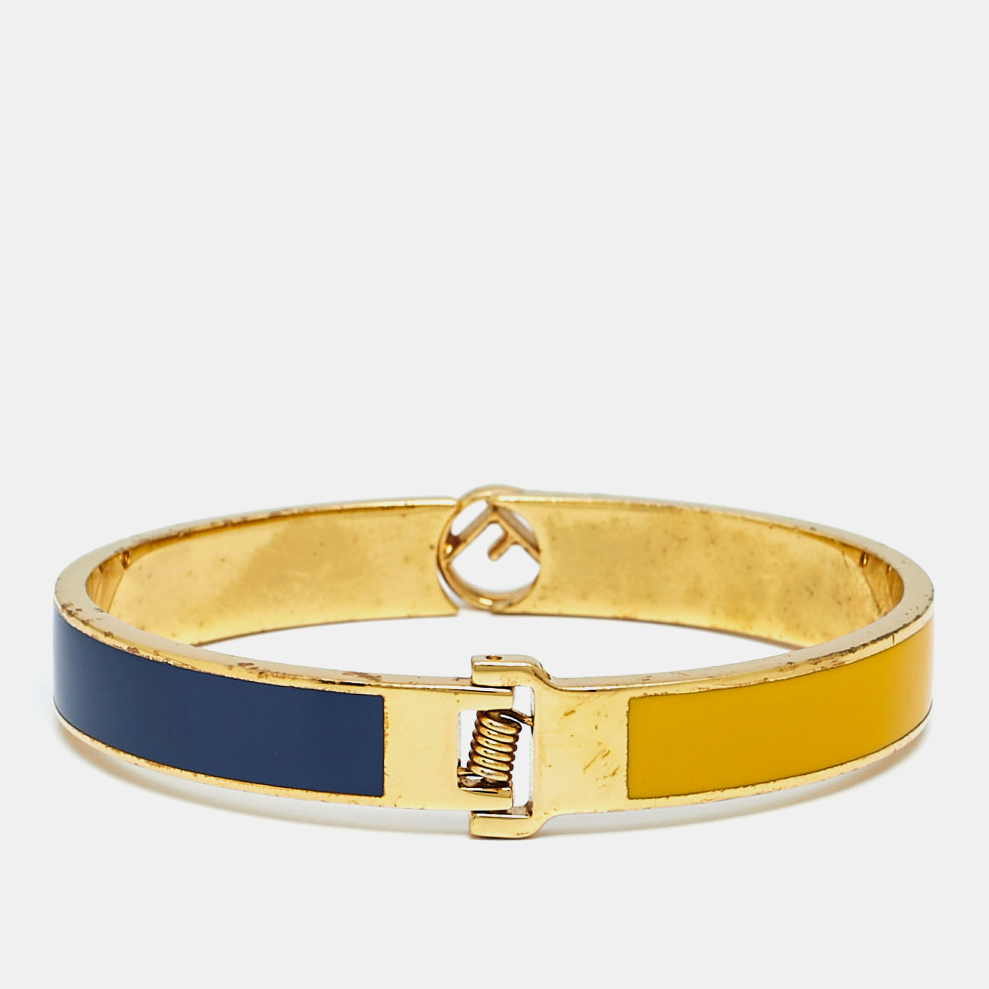 Jewelry Fendi F is Fendi Bicolor Enamel Gold Tone Bracelet S