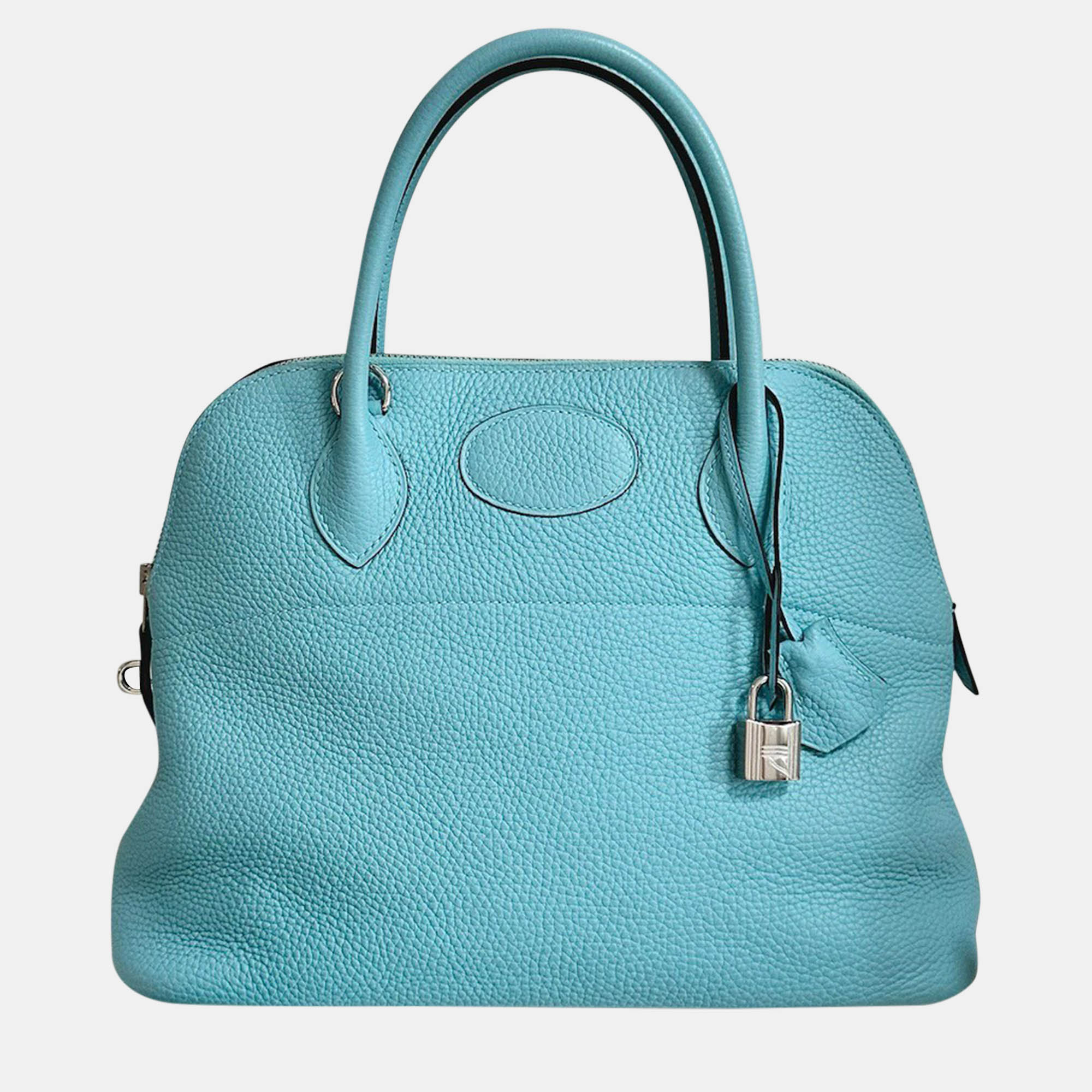 Hermes Blue Togo Leather Bolide 31 Bag