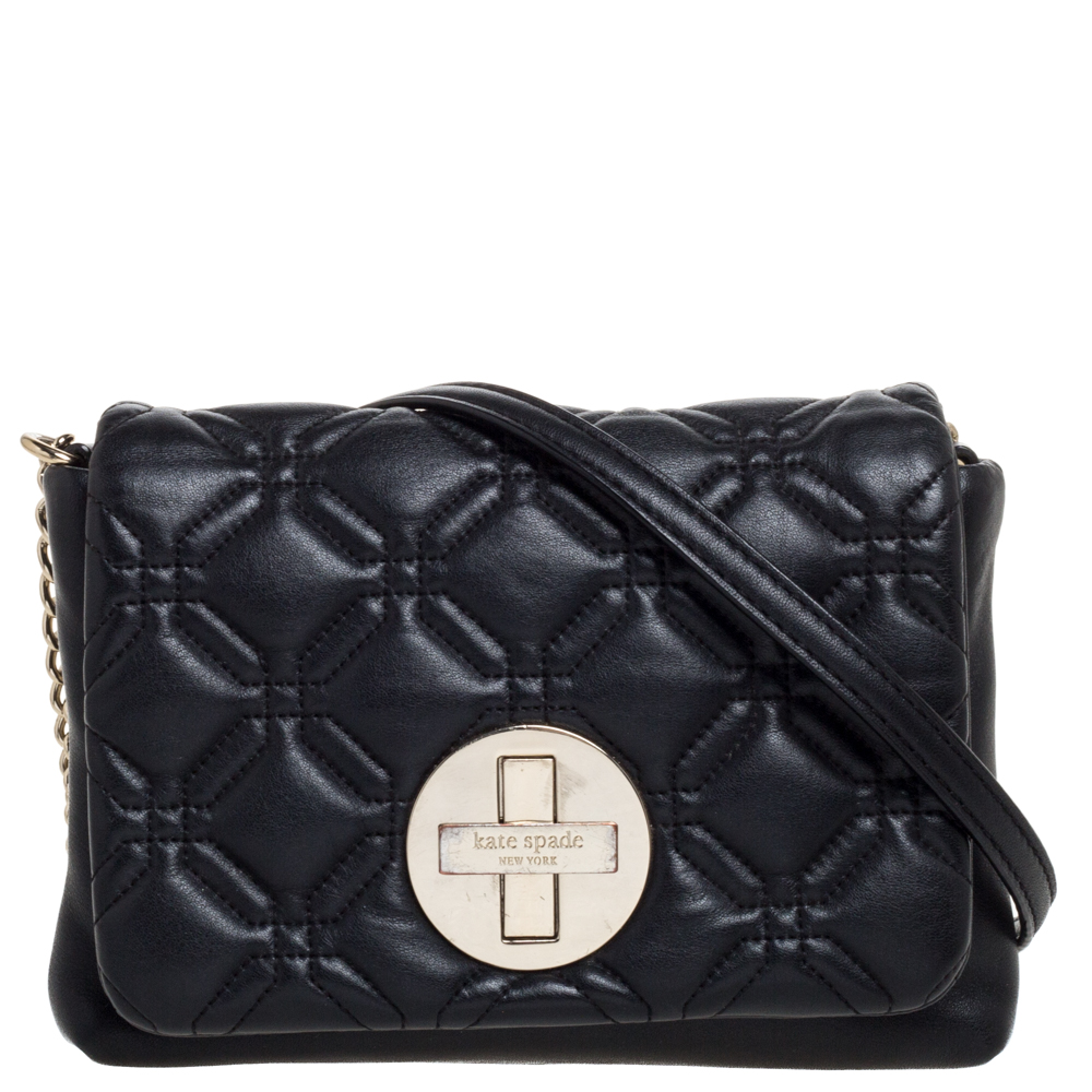 Kate Spade Black Leather Astor Court Naomi Crossbody Bag