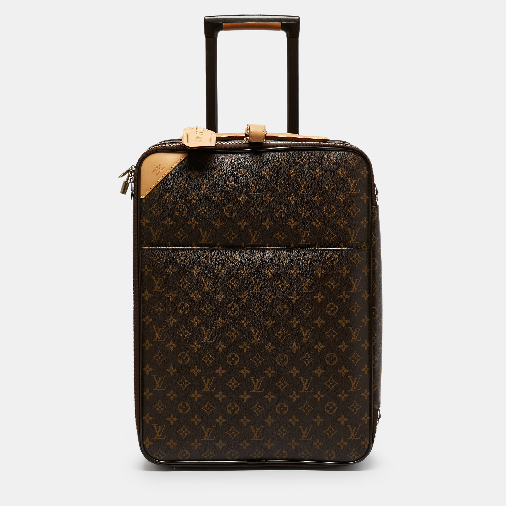 Suitcases Louis Vuitton Monogram Canvas Business Pegase Legere 55 Luggage