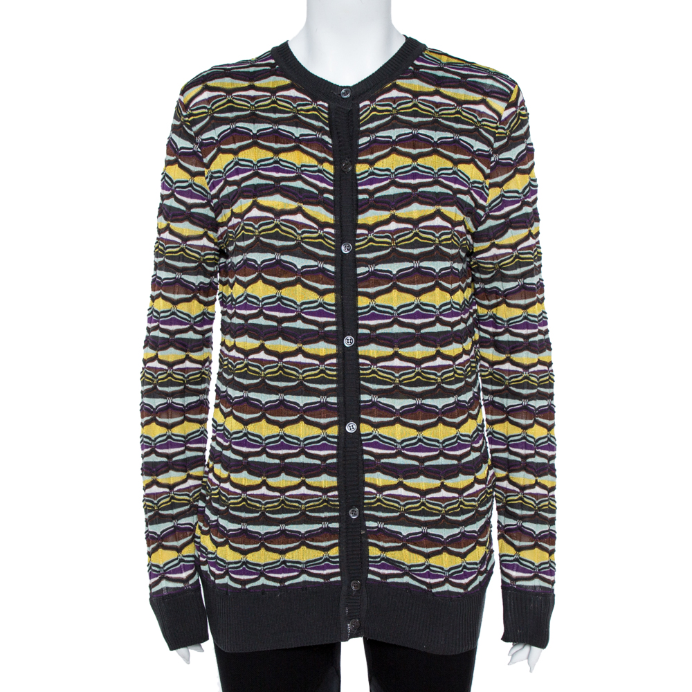 Suits  The Luxury Closet M Missoni Multicolor Patterned Knit Tank Top and Cardigan Set L