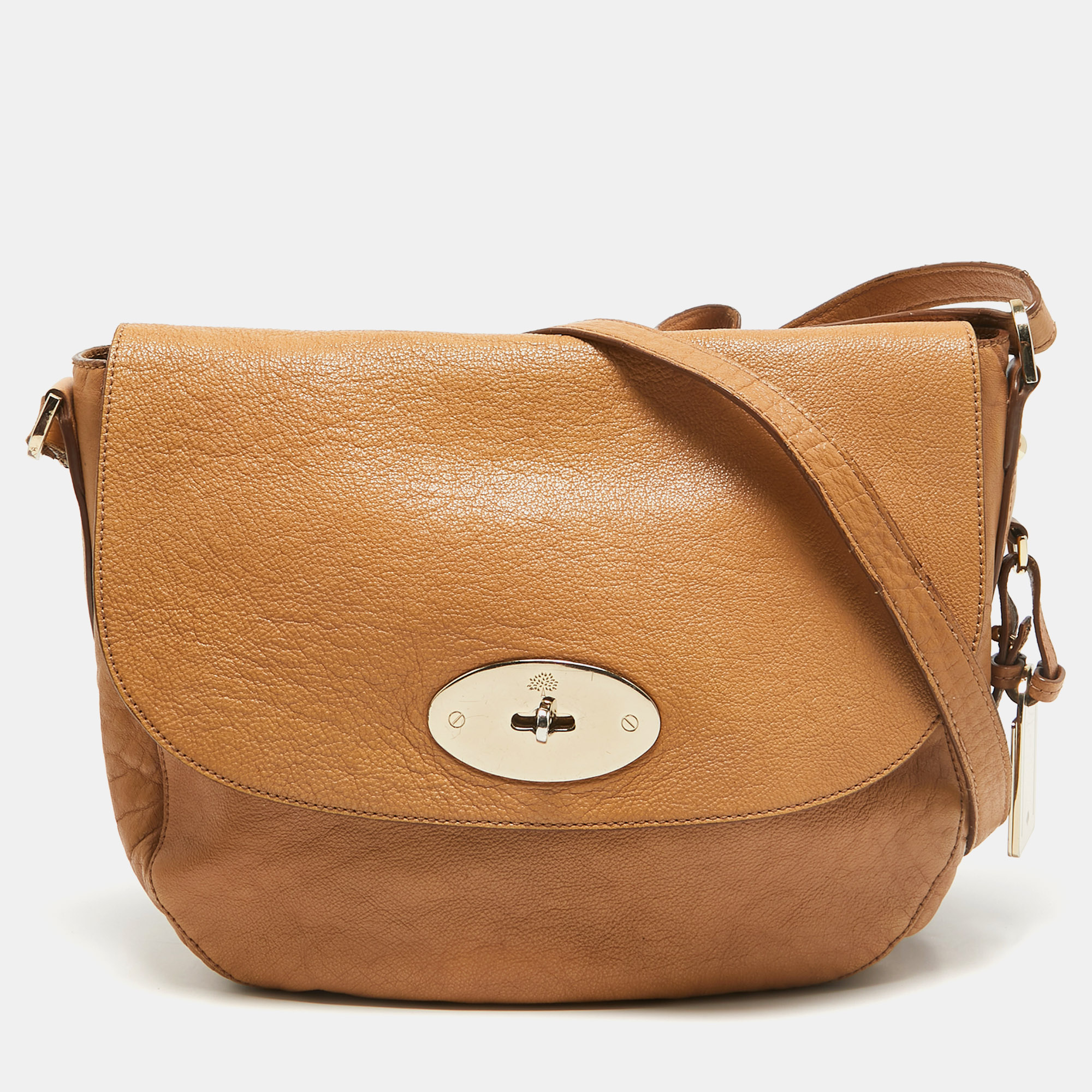 Hobo Handbags  The Luxury Closet Mulberry Tan Leather Postman Lock Hobo