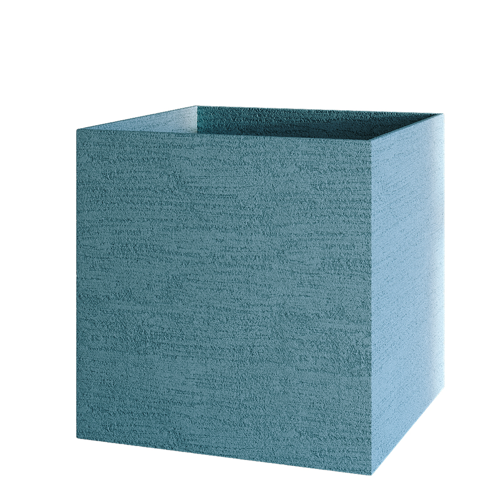 Кашпо CONCRETIKA CUBE EROSIA BLUE 90x90x90