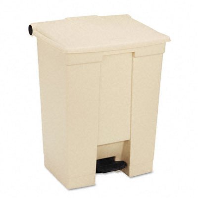 Мусорные баки Rubbermaid Commercial RCP614500BG Fire-Safe Step-On Receptacle Rectangular Polyethylene 18 gal., Beige