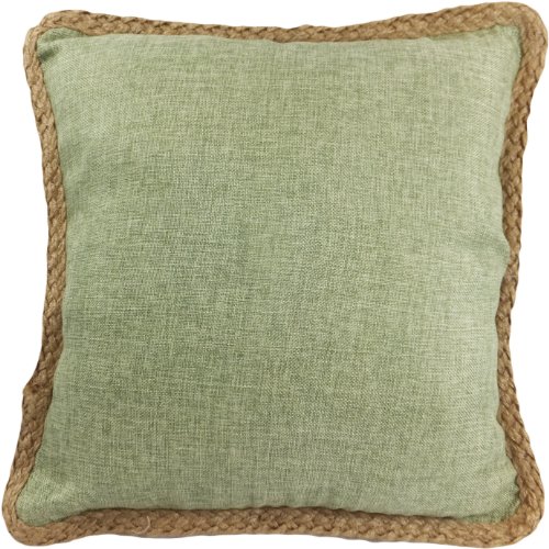 Decorative Hamp Rope Piping Throw Pillow Cover 18 Lime Green