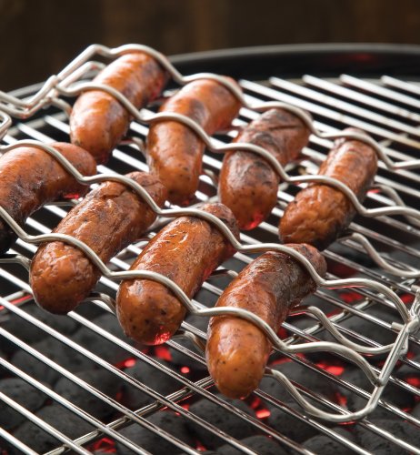 Steven Raichlen Best of Barbecue Stainless Adjustable Sausage Basket