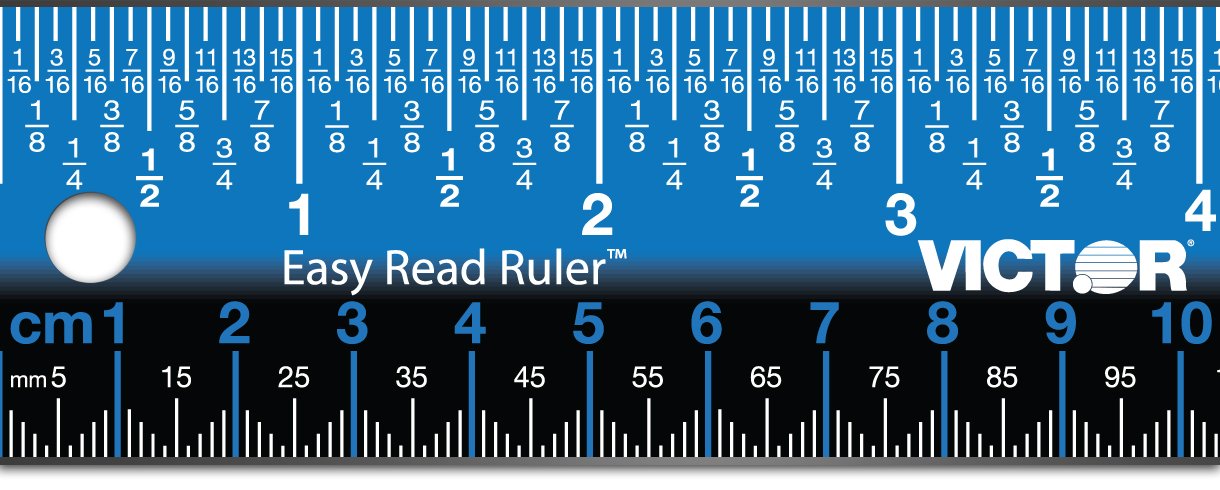 Victor Easy Read Ruler 18 Stainless Steel