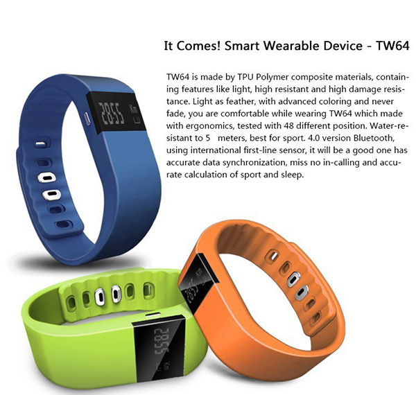 2015 TW64 Smartband /tracker Bluetooth 4.0 Fitbit Flex Ios Android