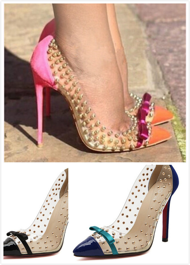 Туфли на высоком каблуке 2015 Toe bow/knot Sapato Feminino Women pumps