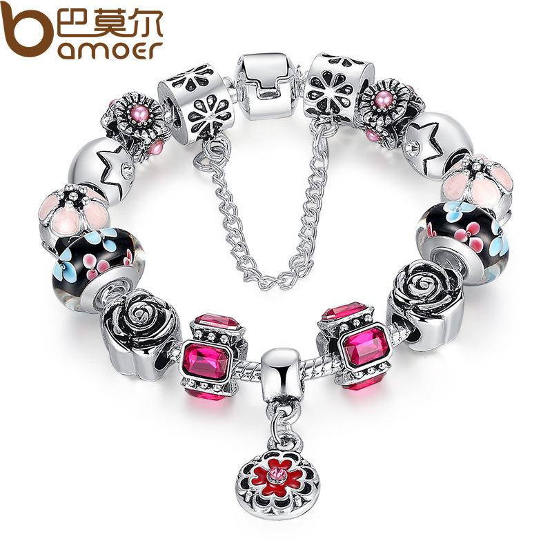 Браслет с брелоками Bamoer 2015 DIY 925 ,  PA1425