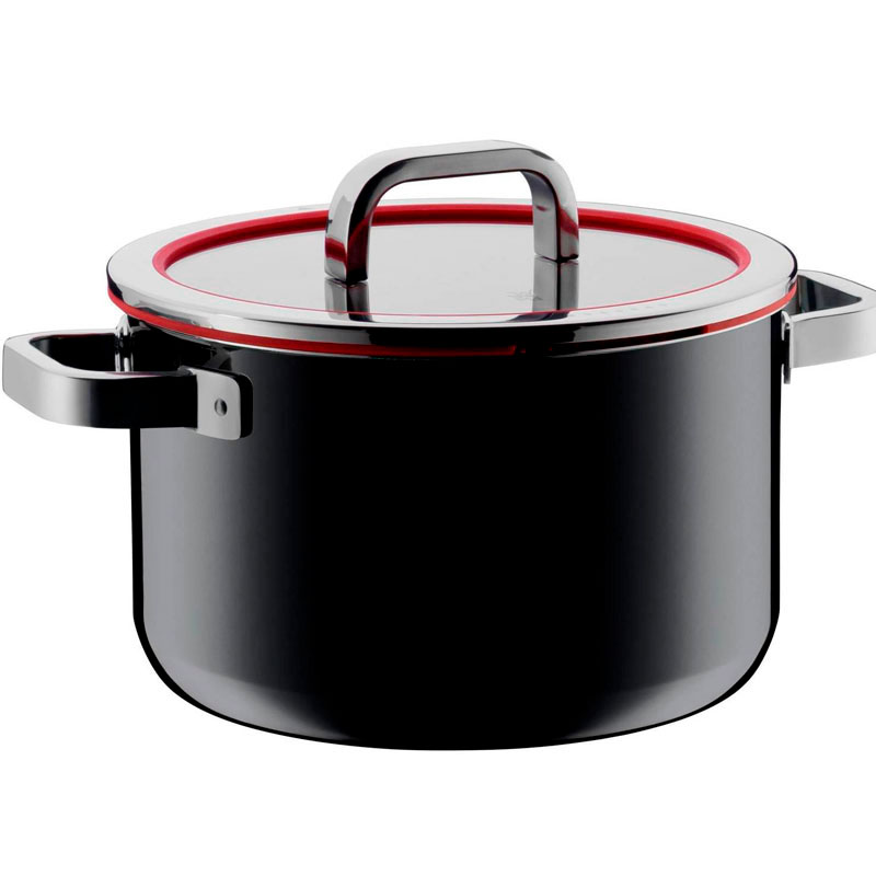 Кастрюля 6,4 л 24 см Fusiontec Functional Black WMF черная с крышкой