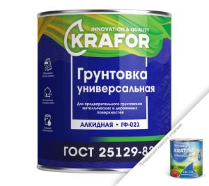 Грунтовки  ГдеМатериал KRafor грунт ГФ-021 красно-коричневый 6 кг 4 26304