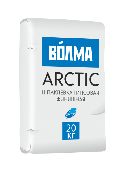 Сухие шпатлевки  ГдеМатериал Волма Arctic, 20 кг, Шпатлевка гипсовая финишная