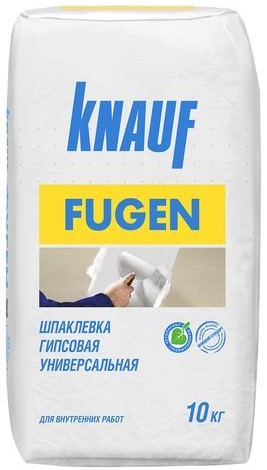 Сухие шпатлевки Knauf Фуген 10 кг, Шпатлевка гипсовая универсальная (серая)