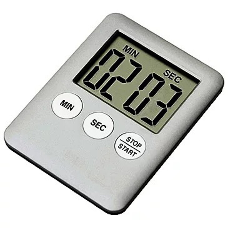 Кухонные термометры и таймеры Таймер кухонный электронный с магнитом на холодильник (Серебряный)