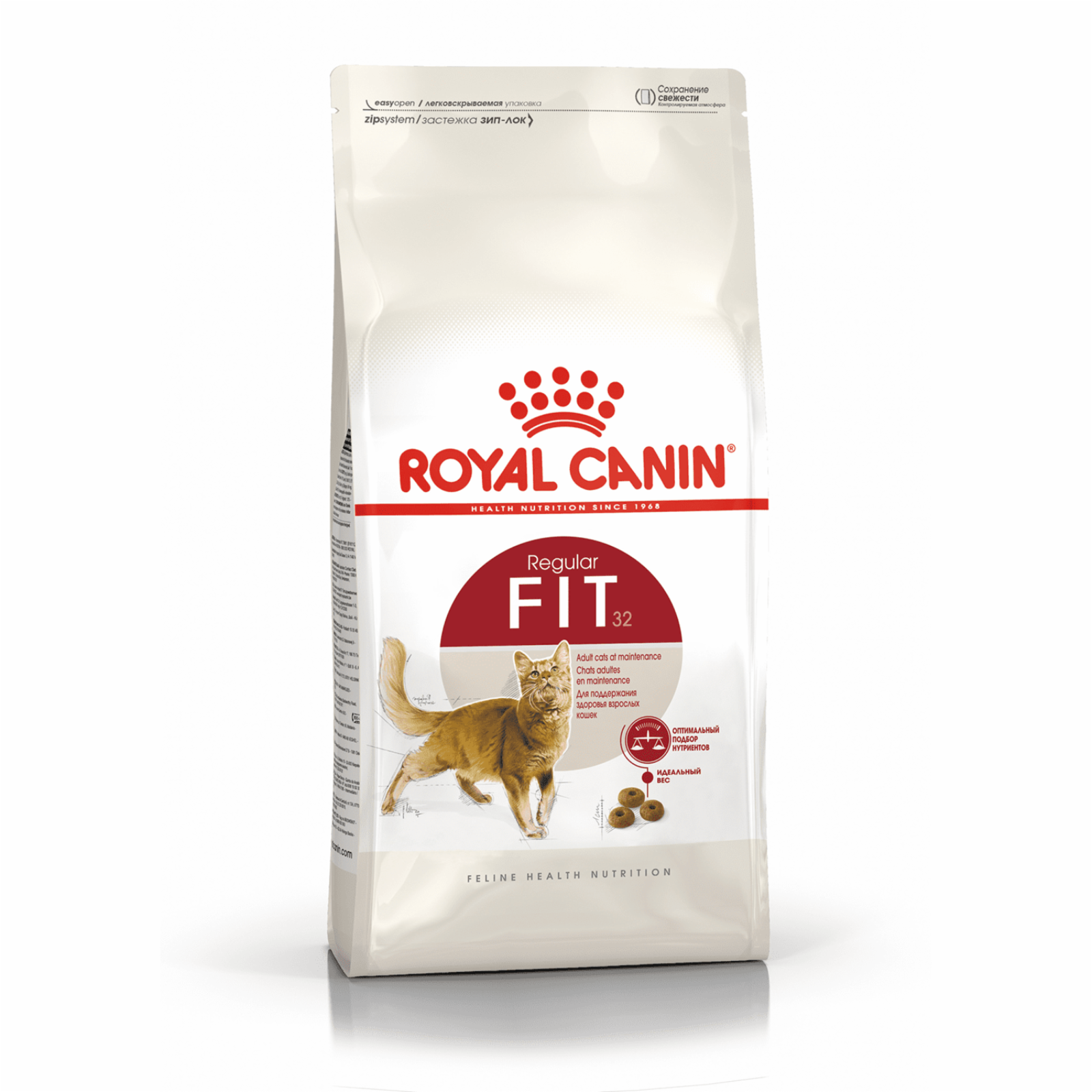 Royal Canin корм сухой сбалансированный для взрослых умеренно активных кошек от 1 года, Fit 32 (400 г)