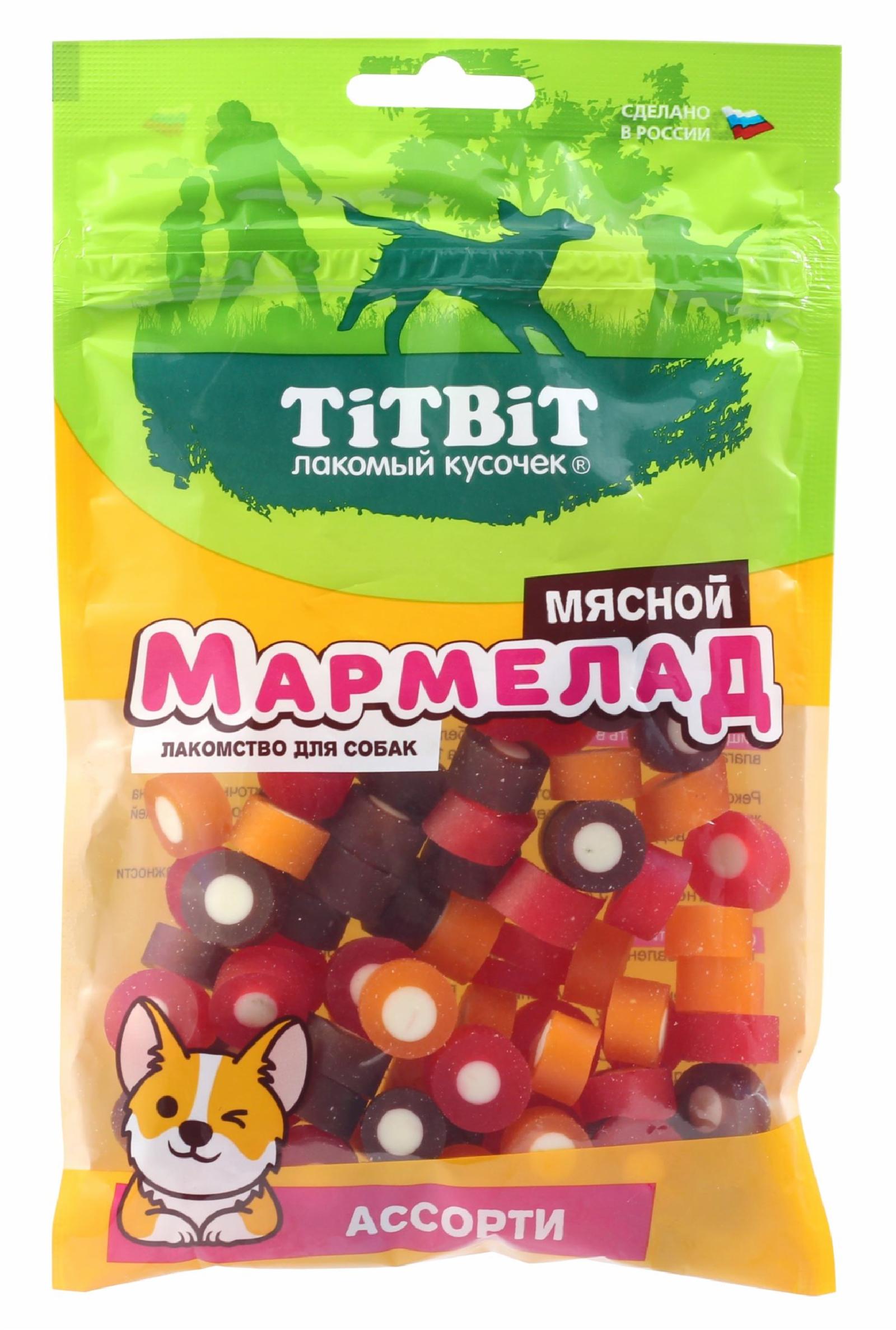 TiTBiT мармелад мясной ассорти для собак (120 г)