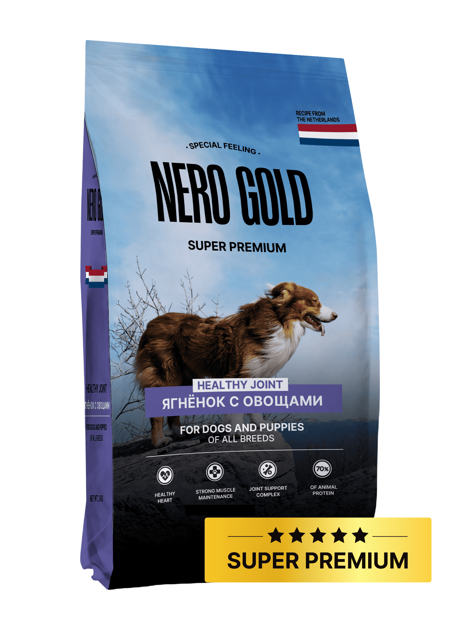 NERO GOLD super premium сухой корм  для собак и щенков всех возрастов с мясом ягненка и овощами, All life Stages, Lamb, HEALTHY JOINT (18 кг)