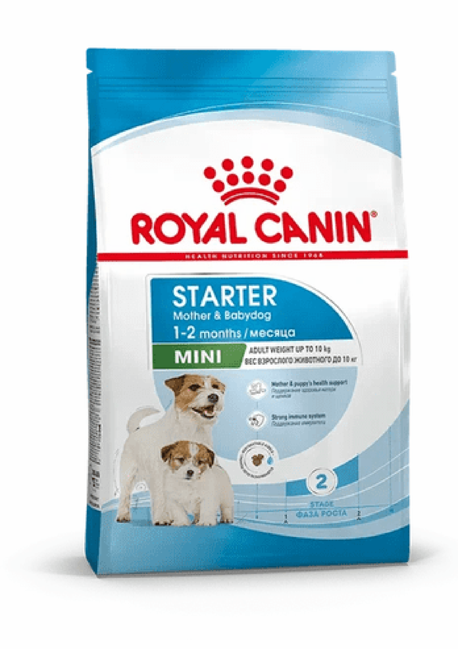 Royal Canin корм сухой для щенков мелких размеров до 2-х месяцев, беременных и кормящих сук, Mini Starter (1 кг)