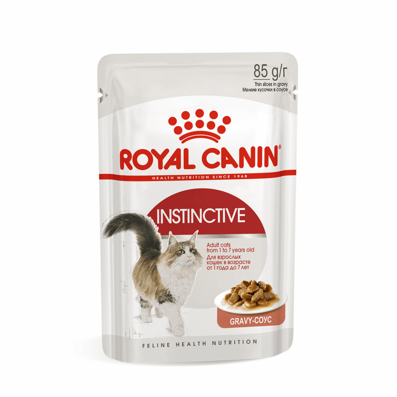  Royal Canin паучи для взрослых кошек, кусочки в соусе, Instinctive (1 шт)