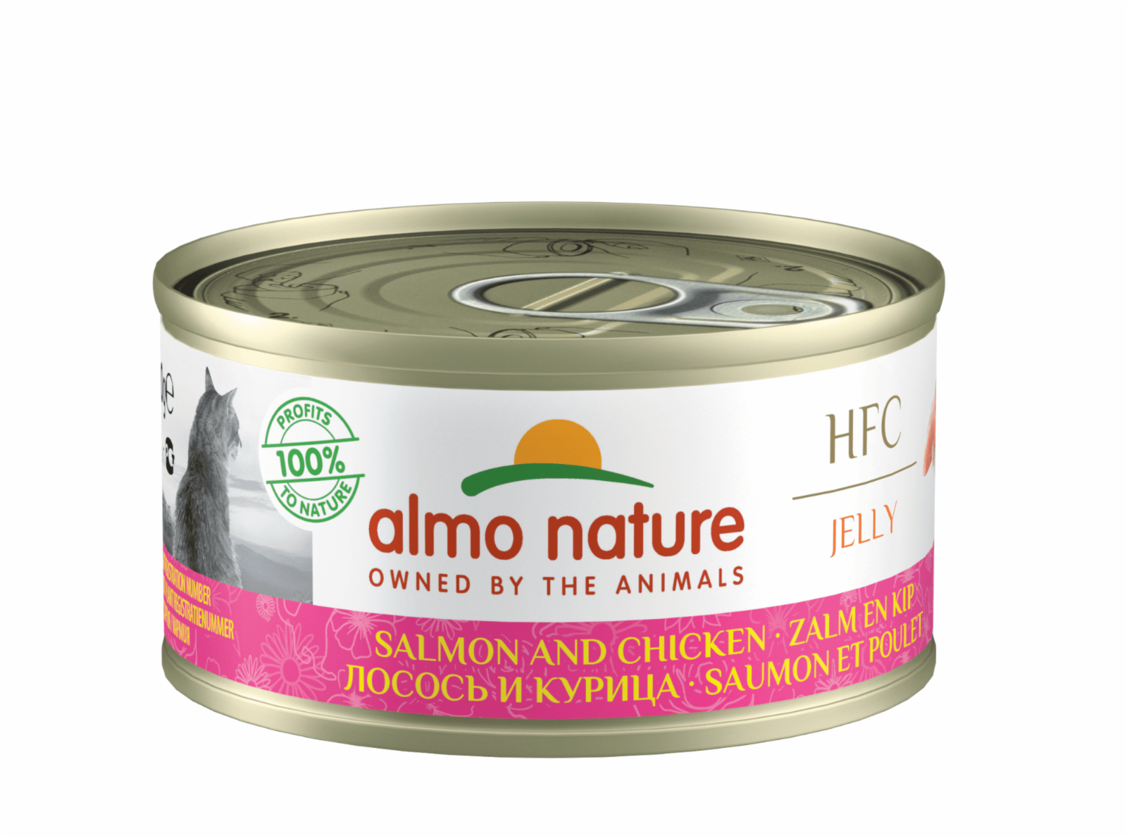 Almo Nature консервы консервы с лососем и курицей в желе для кошек (1 шт, 70 г)