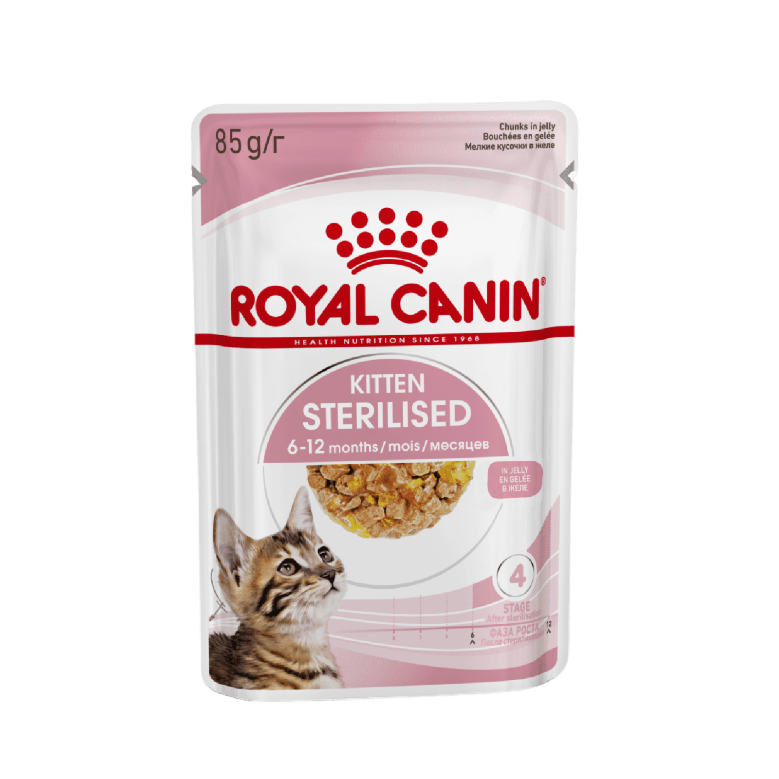   Petshop Royal Canin паучи для стерилизованных котят (в возрасте от 6 до 12 месяцев), мелкие кусочки в желе, Kitten Sterilised (1 шт)