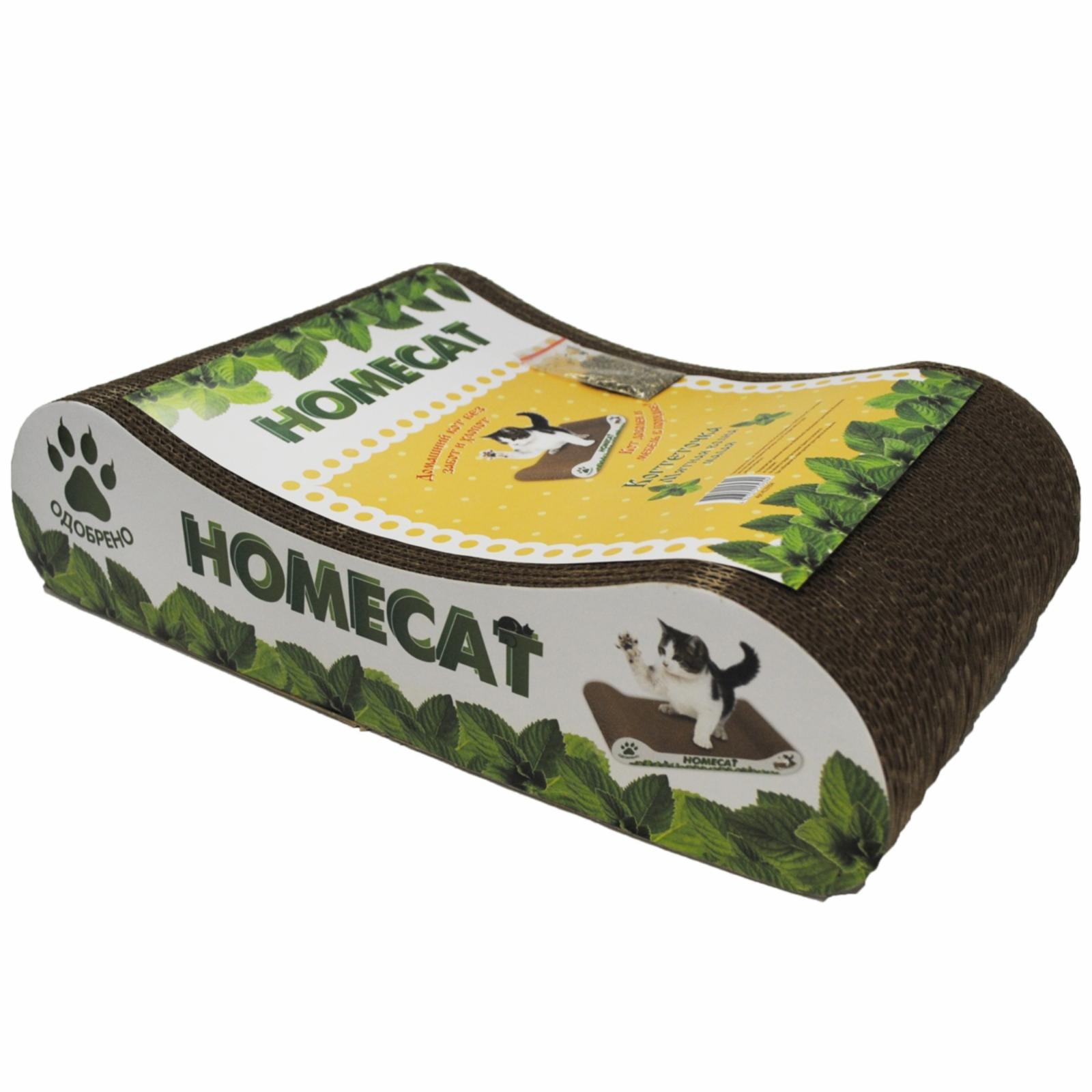 Homecat когтеточкаМятная волна, гофрокартон, 41х24х10 см (500 г)