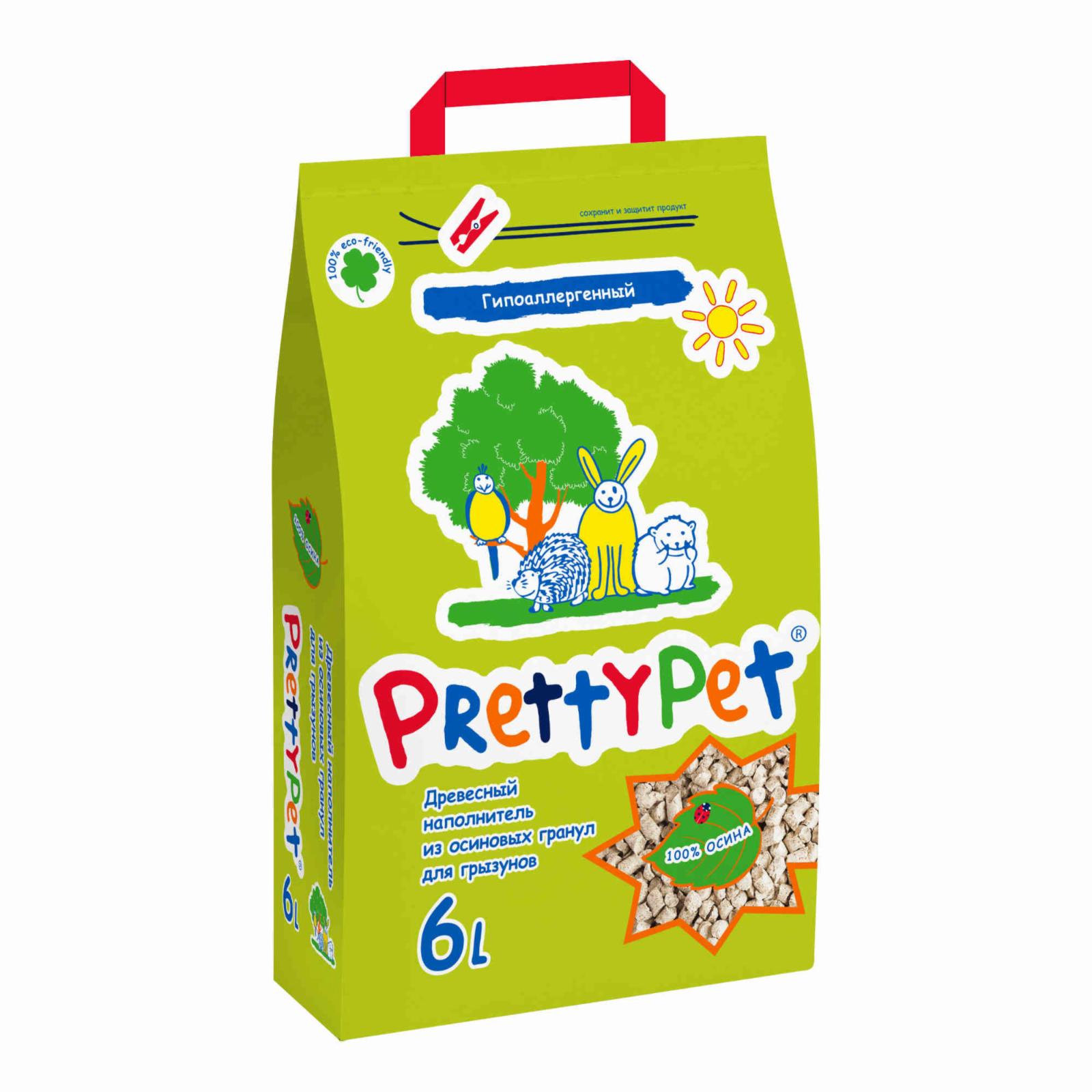   Petshop Pretty Cat наполнитель для грызунов осиновые гранулы, 6 л (2 кг)