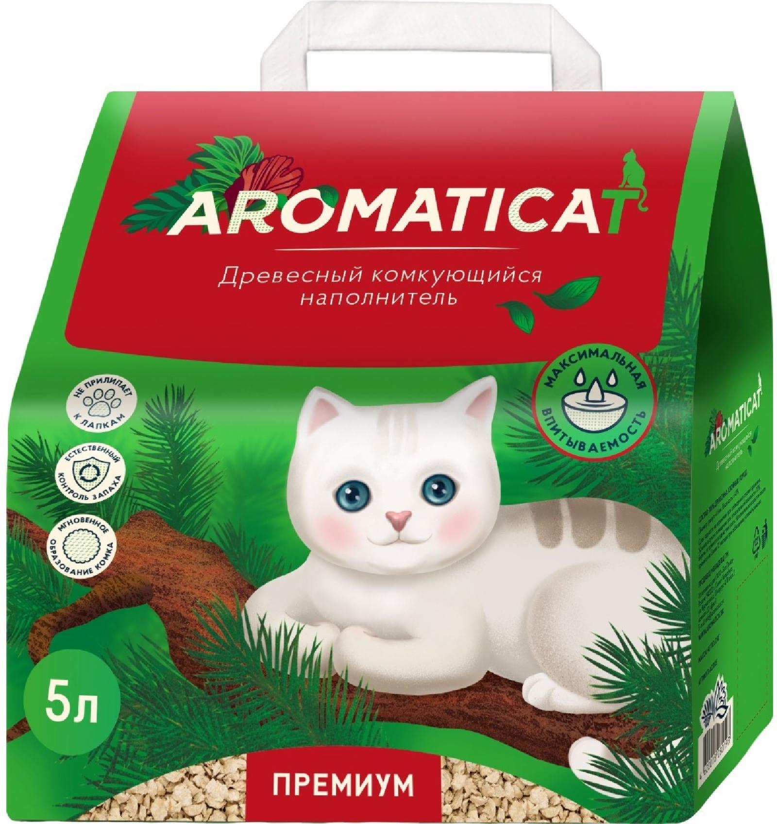 AromatiCat древесный комкующийся наполнитель Premium (2 кг)