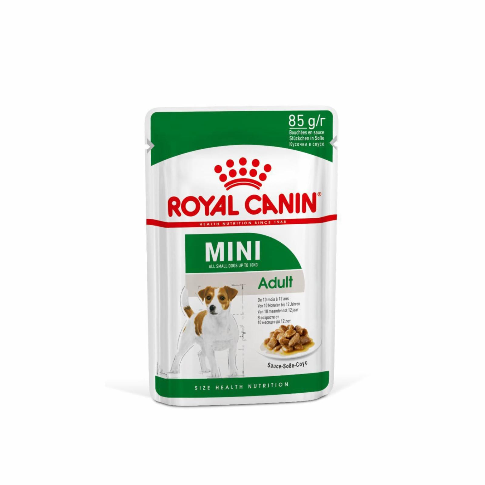   Petshop Royal Canin паучи для взрослых собак мелких размеров от 10 месяцев, кусочки в соусе, Mini Adult (1 шт)