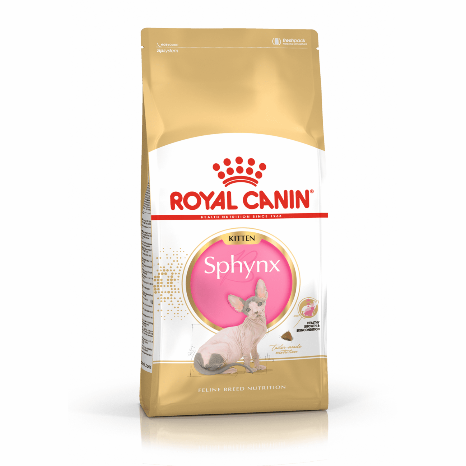 Сухой корм Royal Canin корм сухой сбалансированный для котят породы Сфинкс до 12 месяцев, Sphynx Kitten (400 г)