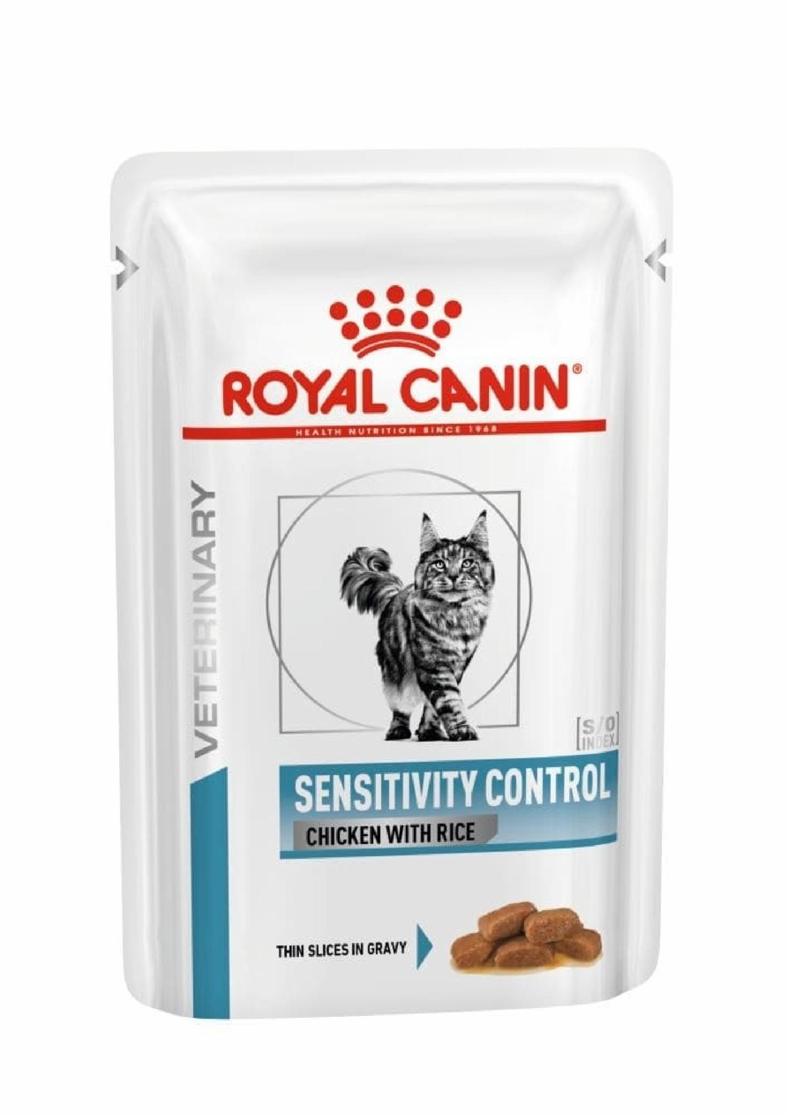 Royal Canin (вет. паучи) для взрослых кошек при пищевой аллергии, SENSITIVITY CONTROL CHICKEN WITH RICE (1 шт)