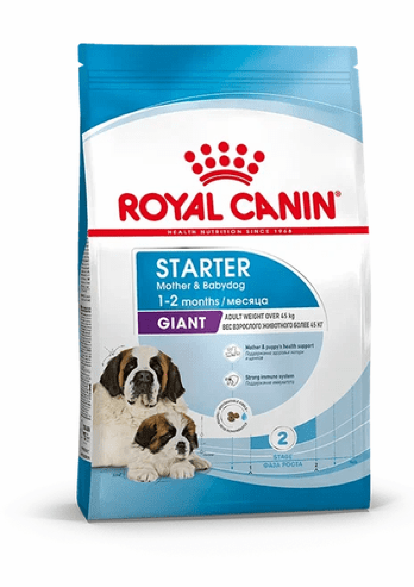 Royal Canin корм сухой для щенков очень крупных размеров до 2 месяцев, беременных и кормящих сук, Giant Starter (4 кг)