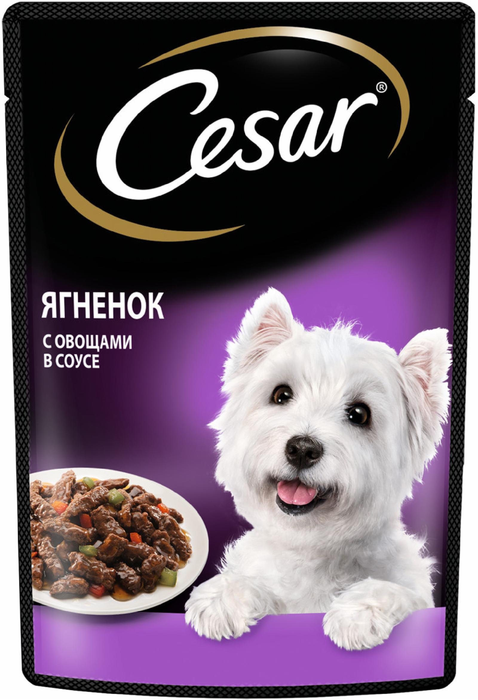 Паучи  Petshop Cesar влажный корм Cesar для взрослых собак, с ягненком и овощами в соусе, 85г 10222813 (85 г)