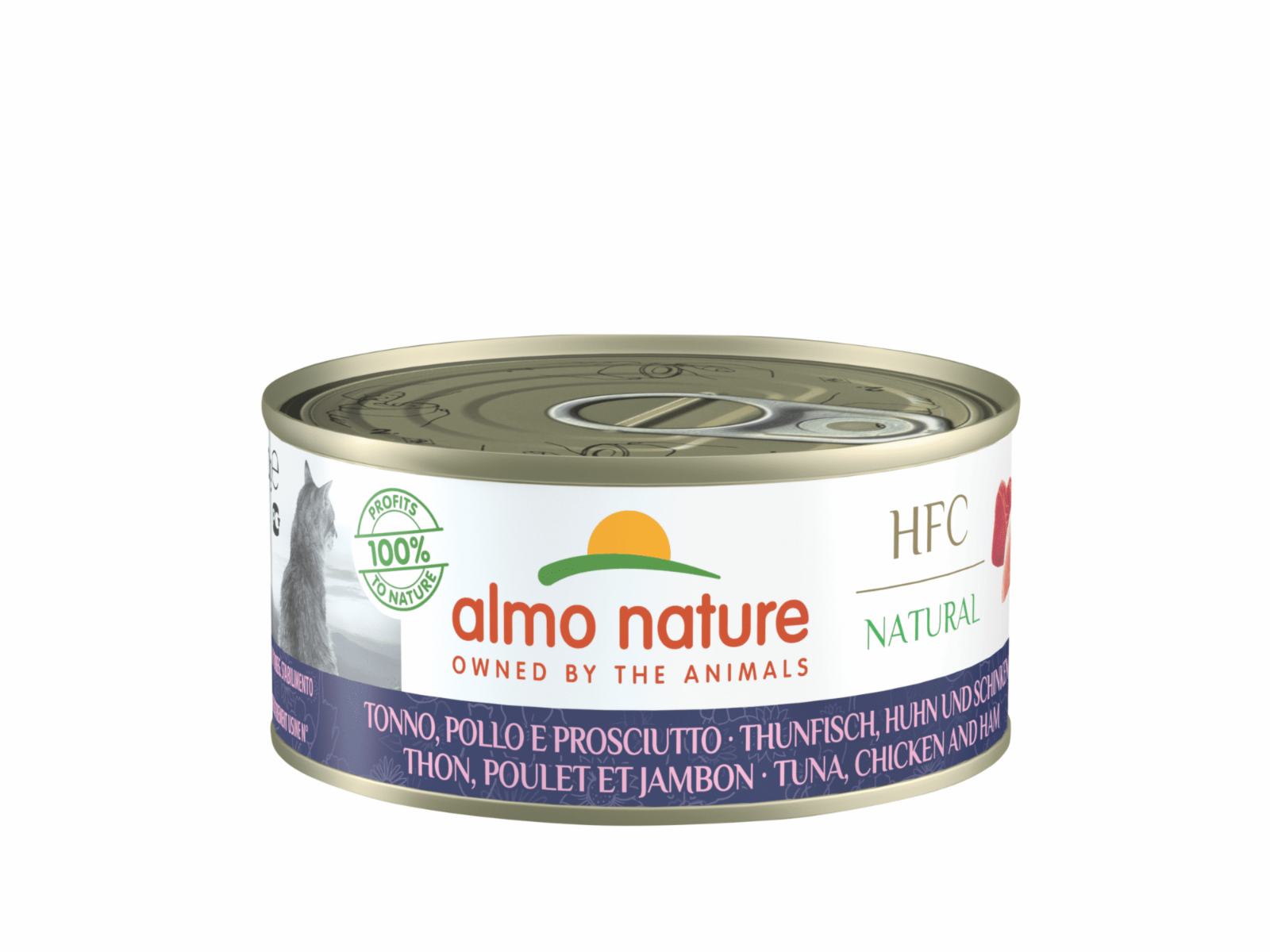 Almo Nature консервы консервы для кошек с тунцом, курицей и ветчиной, 50% мяса (1 шт, 150 г)