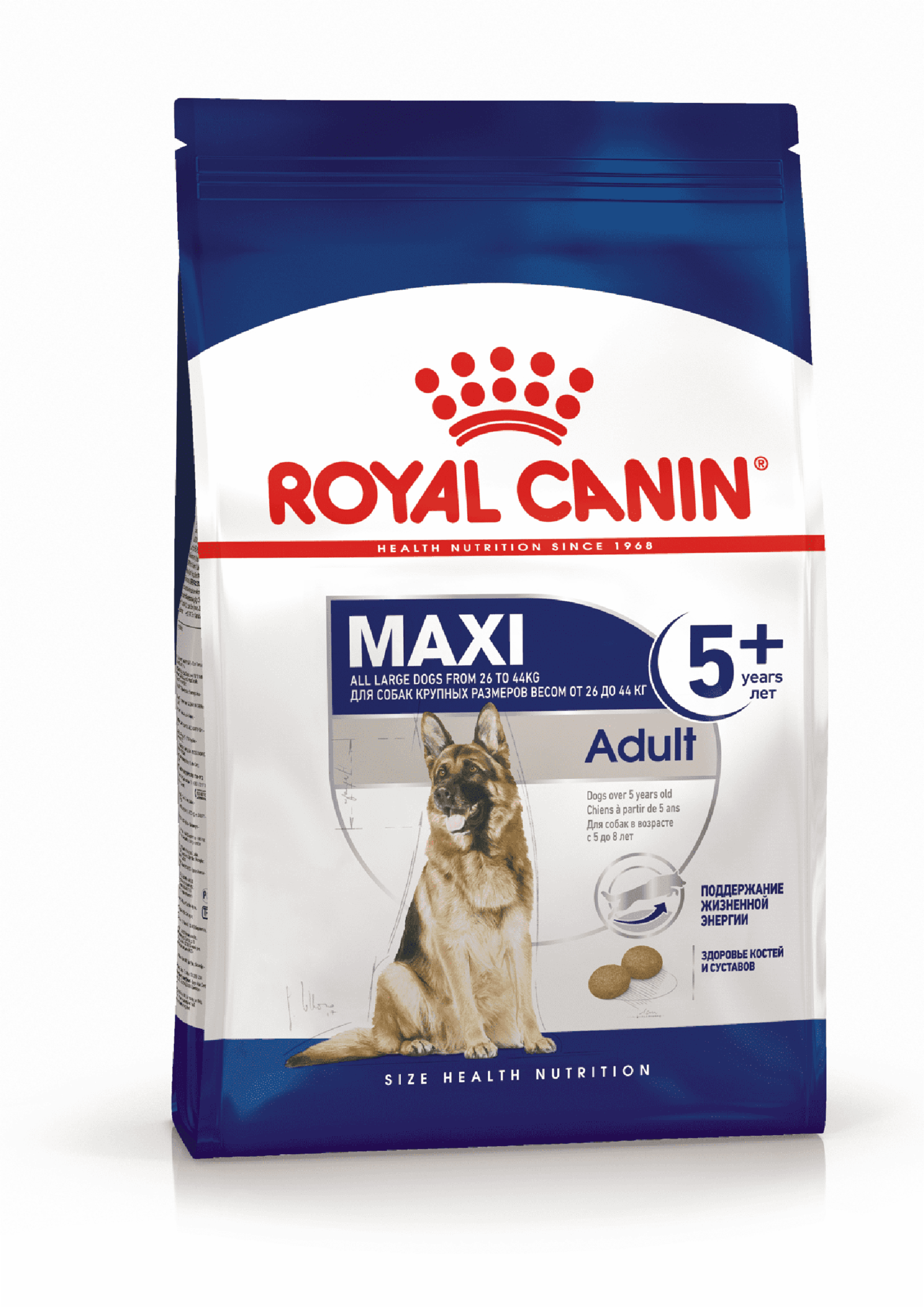 Сухой корм Royal Canin корм сухой для взрослых собак крупных размеров от 5 лет до 8 лет, Maxi Adult (4 кг)