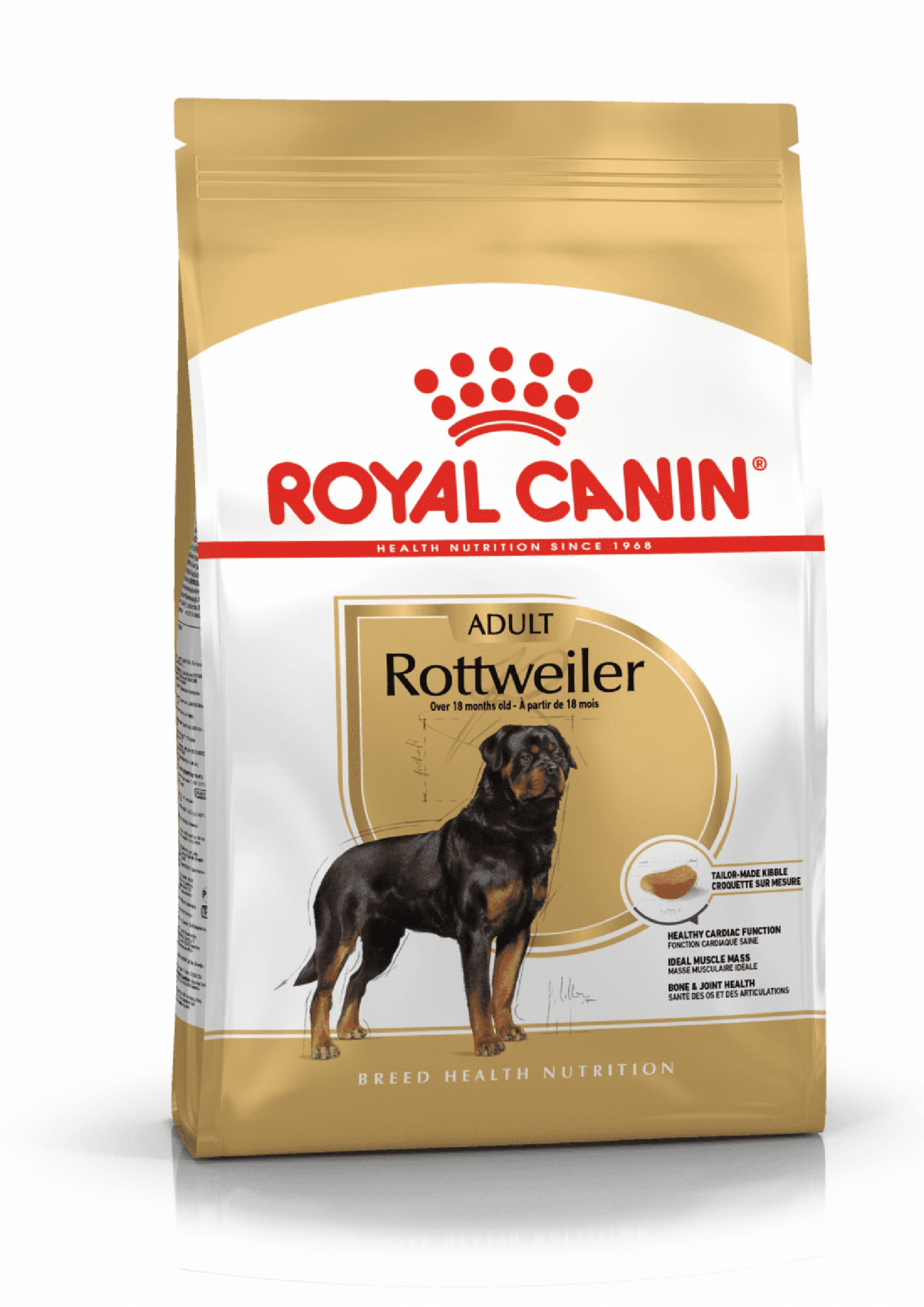 Сухой корм Royal Canin корм сухой для взрослых собак породы Ротвейлер от 18 месяцев, Rottweiller Adult (12 кг)