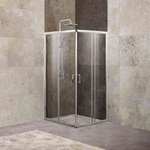 Душевой уголок BelBagno Unique A-2 90-75х90-75 прозрачный, хром (UNIQUE-A-2-75/90-C-Cr)