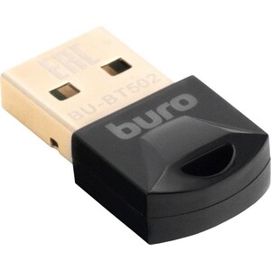 Адаптер USB Buro BU-BT502 Bluetooth 5.0+EDR class 1.5 20м черный