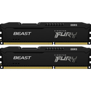 Память оперативная Kingston 8GB DDR3 DIMM FURY Beast Black (KF318C10BBK2/8)