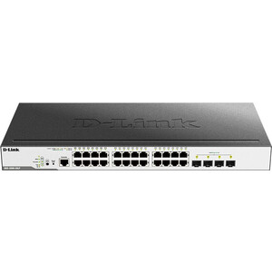 Коммутатор D-Link DGS-3000-28LP DGS-3000-28LP/B1A 24G 4SFP 24PoE 193W упр