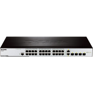 Коммутатор D-Link 24PORT 10/100M L2 2COMBO DES-3200-28/C1A