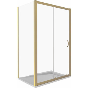 Душевой уголок Good Door Jazz WTW+SP 120x90 прозрачный, золото