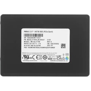 Накопитель Samsung SSD PM9A3 1920Gb U.2 PCI-E 4.0 (MZQL21T9HCJR-00A07)