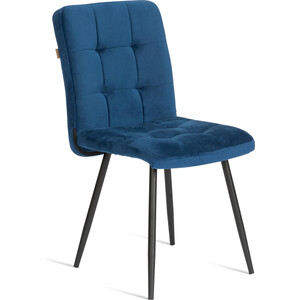 Стул обеденный TetChair Medeo, разборный, велюр, 47х56х89, Blue (синий)