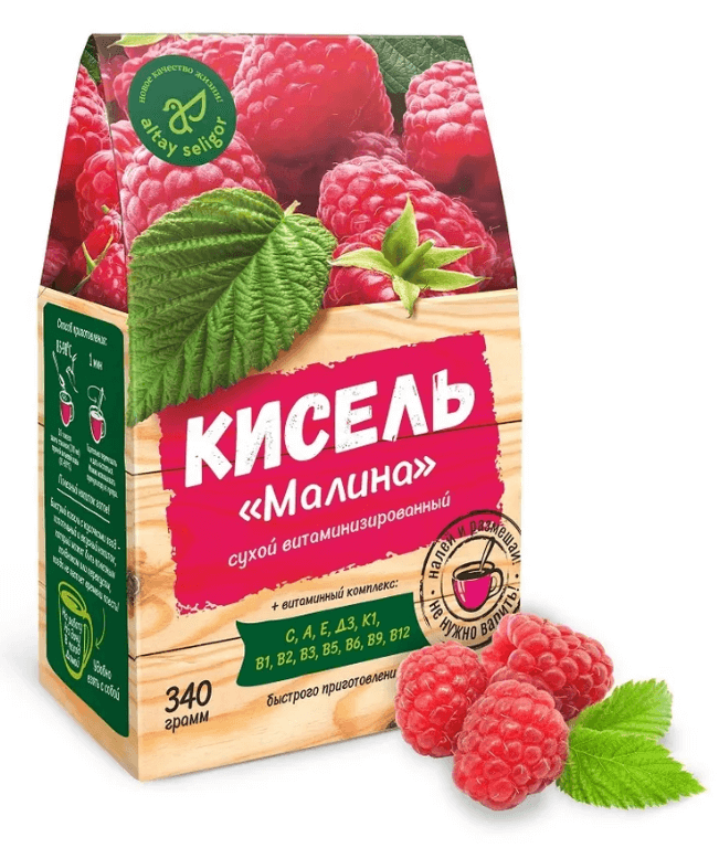 Кисель Малина, 340 гр, Алтай Селигор